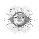 Sun and Moon tattoo design idea