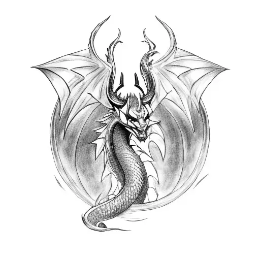 Maleficent Dragon tattoo design idea