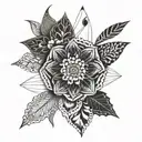 flower en mandala hand tattoo tattoo design idea