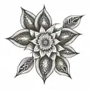 flower en mandala hand tattoo tattoo design idea