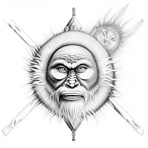 sun wukong tattoo design idea