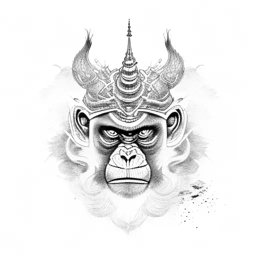 monkey king tattoo design idea