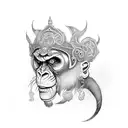 monkey king tattoo design idea