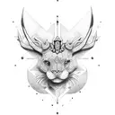 guns and dollars tattoo design idea