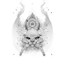 mind over matter tattoo design idea