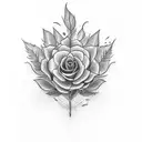 My name is dipali. please design a tattoo with either full name or just initial D. use leaf / flower tattoo design idea