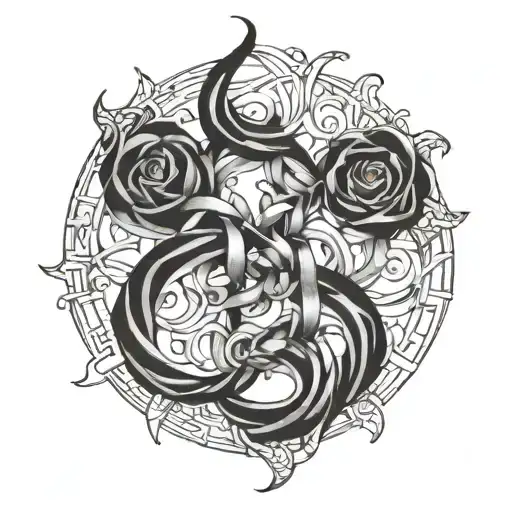 Amelia Logan Coen names intertwined tattoo design idea