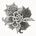 Amelia Logan Coen names intertwined tattoo design idea