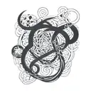 Amelia Logan Coen names intertwined tattoo design idea