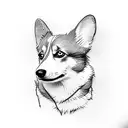 corgi tattoo design idea