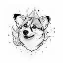 corgi tattoo design idea
