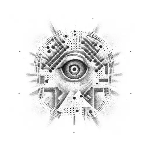 braille, blind eyes, full sleeve tattoo design idea