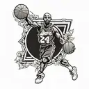 kobe bryant logo tattoo design idea