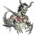 Belphegor from Supernatural TV show characters tattoo design idea