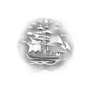 ship at sea tattoo design idea