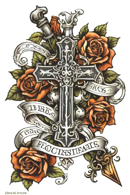 cross tattoo bible verses Ecclesiastes 11 ERV  tattoo design idea