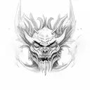 Lucifer versus Manakel tattoo design idea