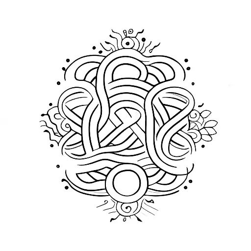 infinite luck tattoo design idea