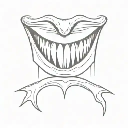 vampire teeth moon tattoo design idea