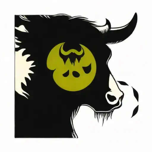 ghost cow tattoo design idea