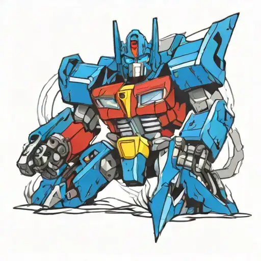 optimus prime transformer tattoo design idea