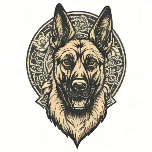 Belgian Malinois tattoo design idea