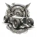 race car tattoo design idea