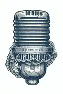 A mic vintage shure 55sh microphone tattoo design idea