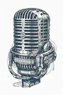 A mic vintage shure 55sh microphone tattoo design idea