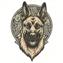 Belgian Malinois tattoo design idea