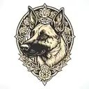 Belgian Malinois tattoo design idea