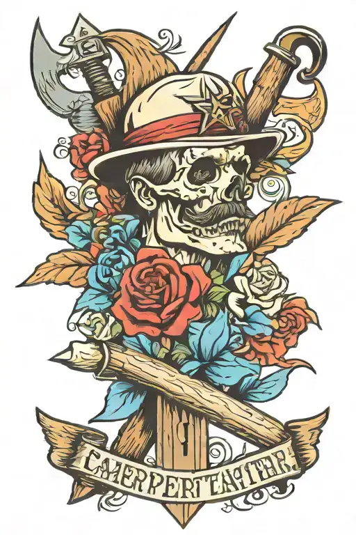 Carpenter rememberance tattoo design idea