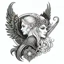 throne of glass, Manon blackbeak, fireheart tattoo design idea