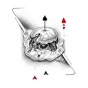 three J cards with blood dropping to dates 99,97,93 tattoo design idea