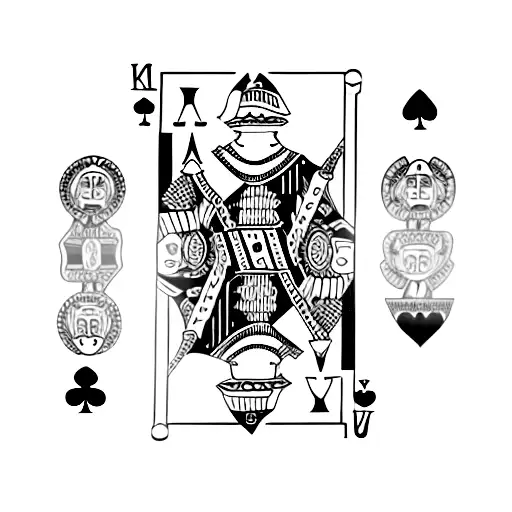 Jack of spades playing card  tattoo design idea