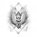 alas de angel tattoo design idea