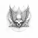 alas de angel tattoo design idea