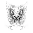 alas de angel tattoo design idea