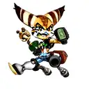 ratchet and clank tattoo design idea