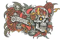 143 integrated tattoo design idea