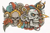 143 integrated tattoo design idea