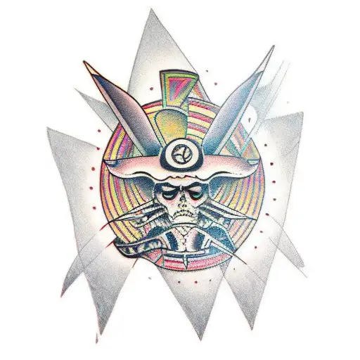80s tribal tattoo design idea