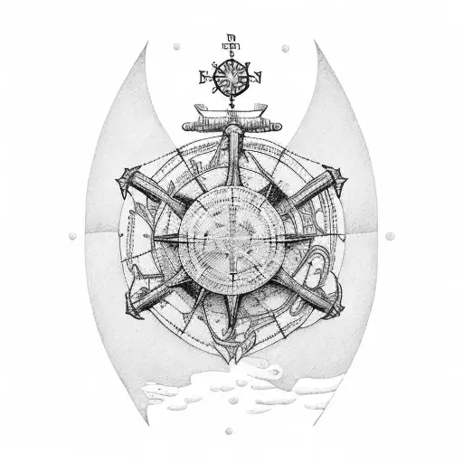 nautical map tattoo