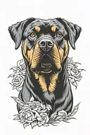 rottweiler breed that passed tattoo design idea