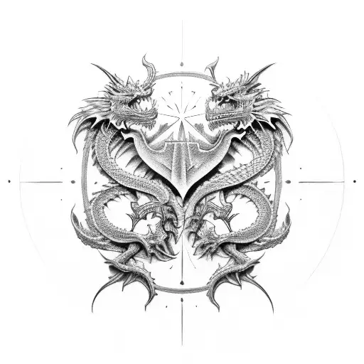 dragon peace independent furious tattoo design idea