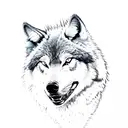 Fenrir wolf black  tattoo design idea