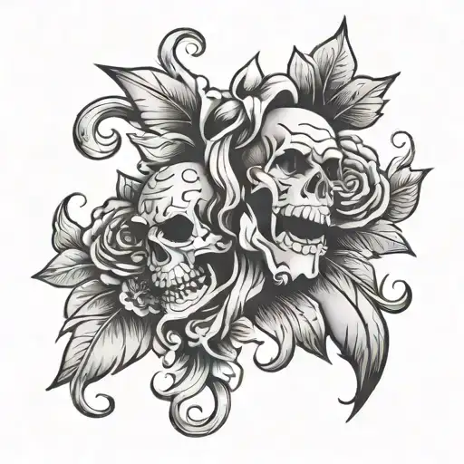 cry now and laugh later tattoo design idea