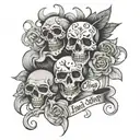 cry now and laugh later tattoo design idea