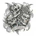 cry now and laugh later tattoo design idea