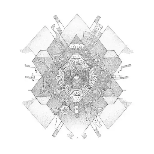 psilocybin molecule  tattoo design idea